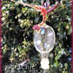 Hand blown hummingbird feeders